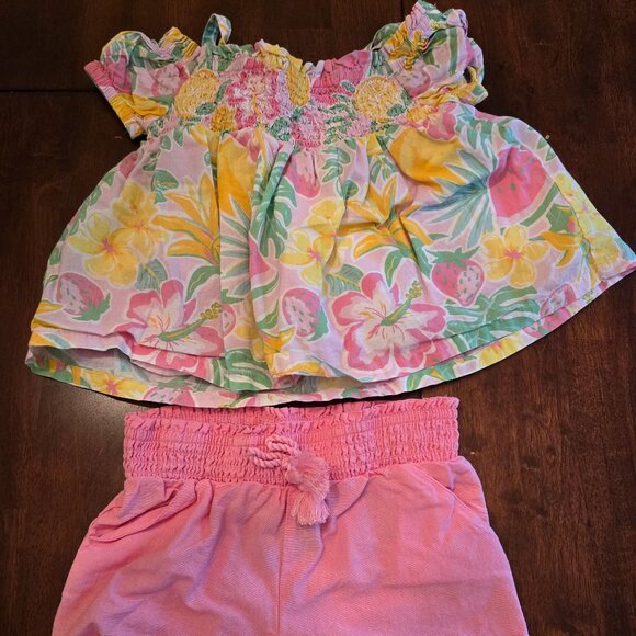 Cynthia Rowley Girls 5/6 Watermelon/Floral Outfit - Picture 1 of 4